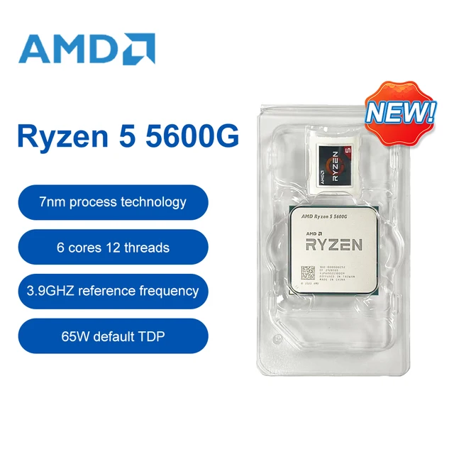 AMD Ryzen 5 5600G New R5 5600G 3.9GHz 6Core 12Thread CPU 65W