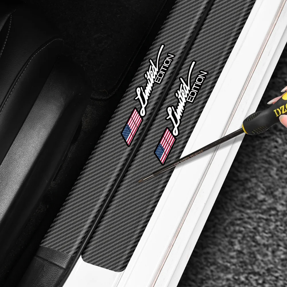 Limited Edition Auto Tür Sill Aufkleber Carbon Faser Auto Stamm Stoßstange Streifen Für Chevrolet Spark Cruze Tracker Orlando Trax Epica – Detail 5