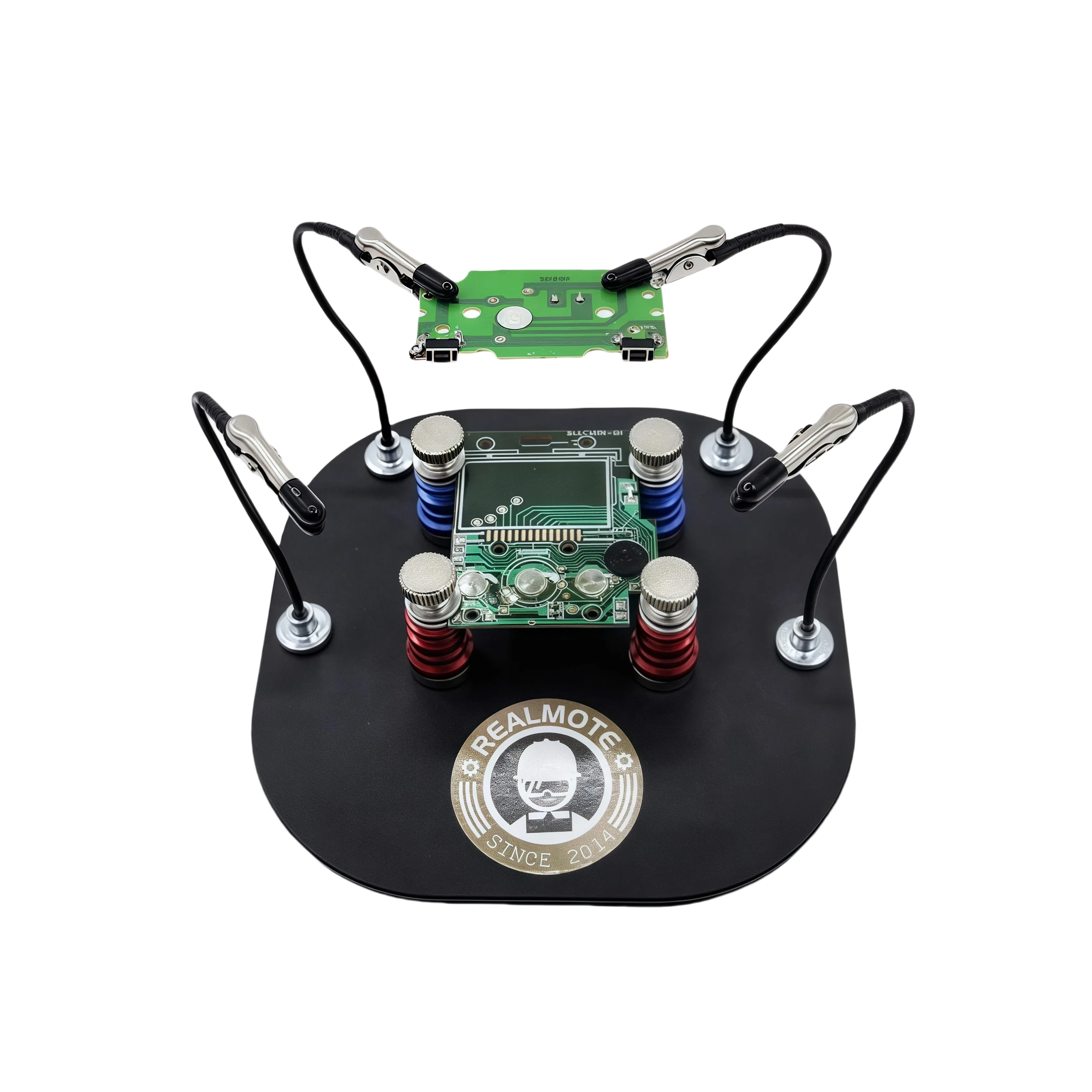 Universal PCB Holder Soldering Platform with Magnetic Pins Groove Fixtures Bendable Clips for Circuit Board Electronic Repair
