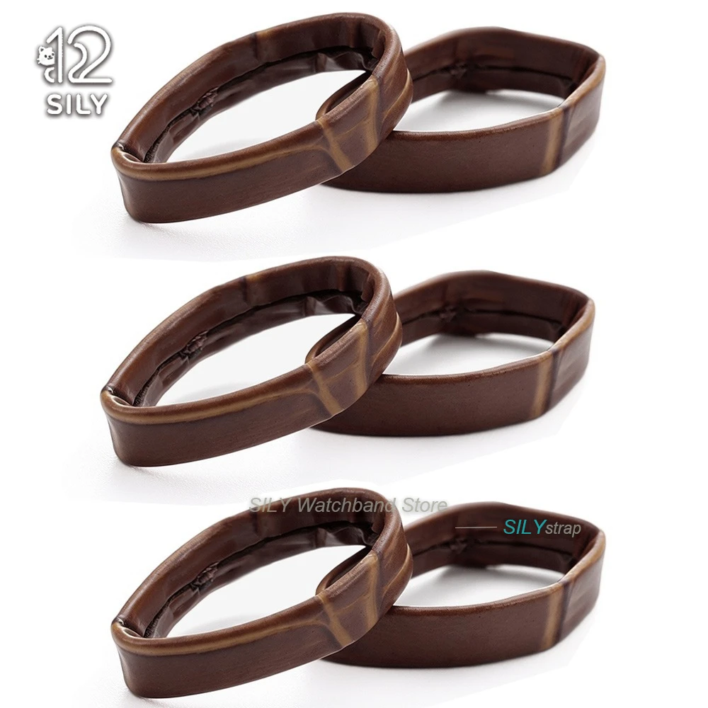 Premium Leather Watchband Keeper Rings - Strap Loop Retainers in Black and Brown (Multiple Sizes Available)