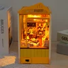 DIY Book Nook Shelf Kits Bakery Shop Casa Wooden Miniature Model Kit Handmade Casa Bookend With Light Bookshelf Friends Gifts 4