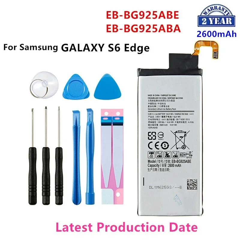 Совершенно новый телефон, планшетофон 2600 мАч для Samsung Galaxy S6 Edge G9250 G925 G925FQ G925F G925S/V/A + Инструменты