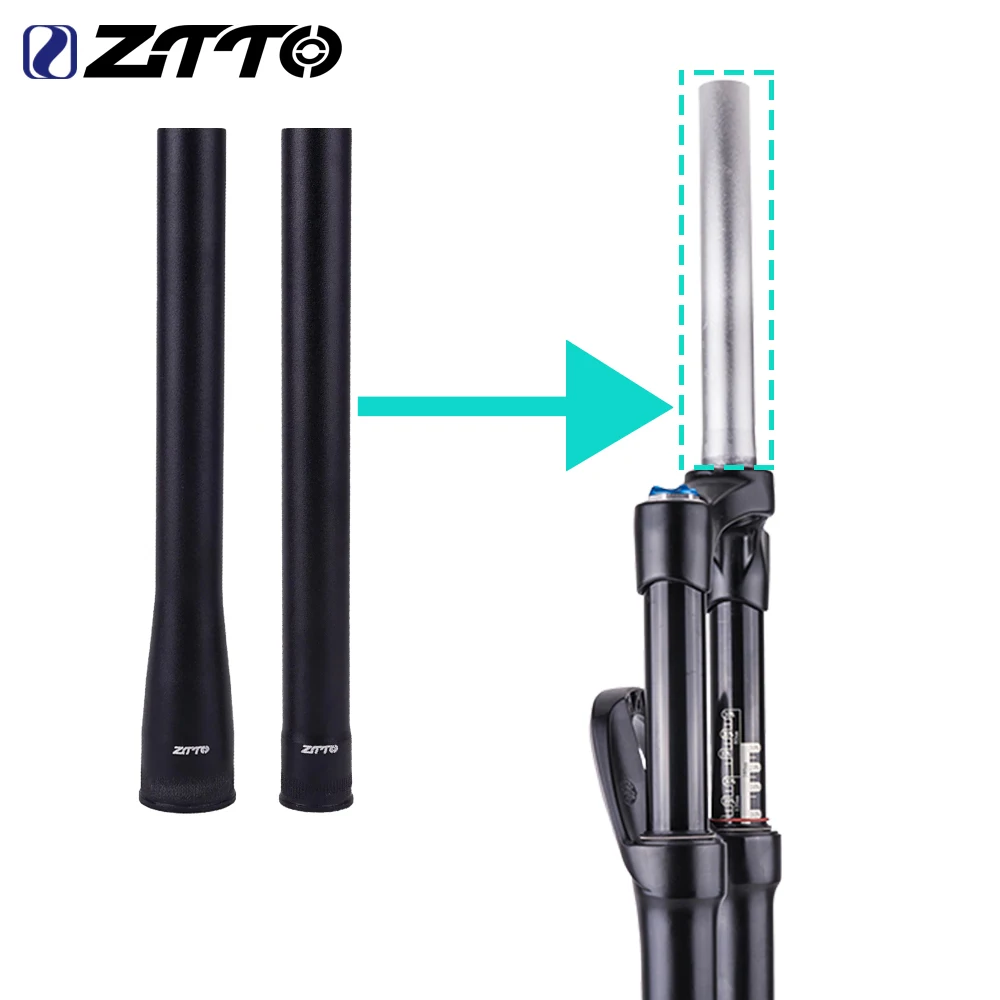 ZTTO Bicycle Front Fork Air Suspension, Aluminum Alloy MTB Road Bike Straight Tapered Standpipe 1 2 1 8 28.6mm