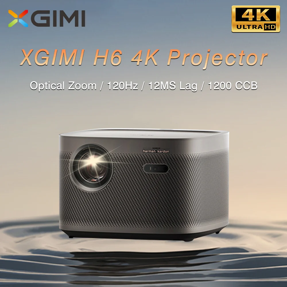 XGIMIProjecteur intelligent H6 4K UHD DLP 2200Ansi, 4 Go + 64 Go, pour