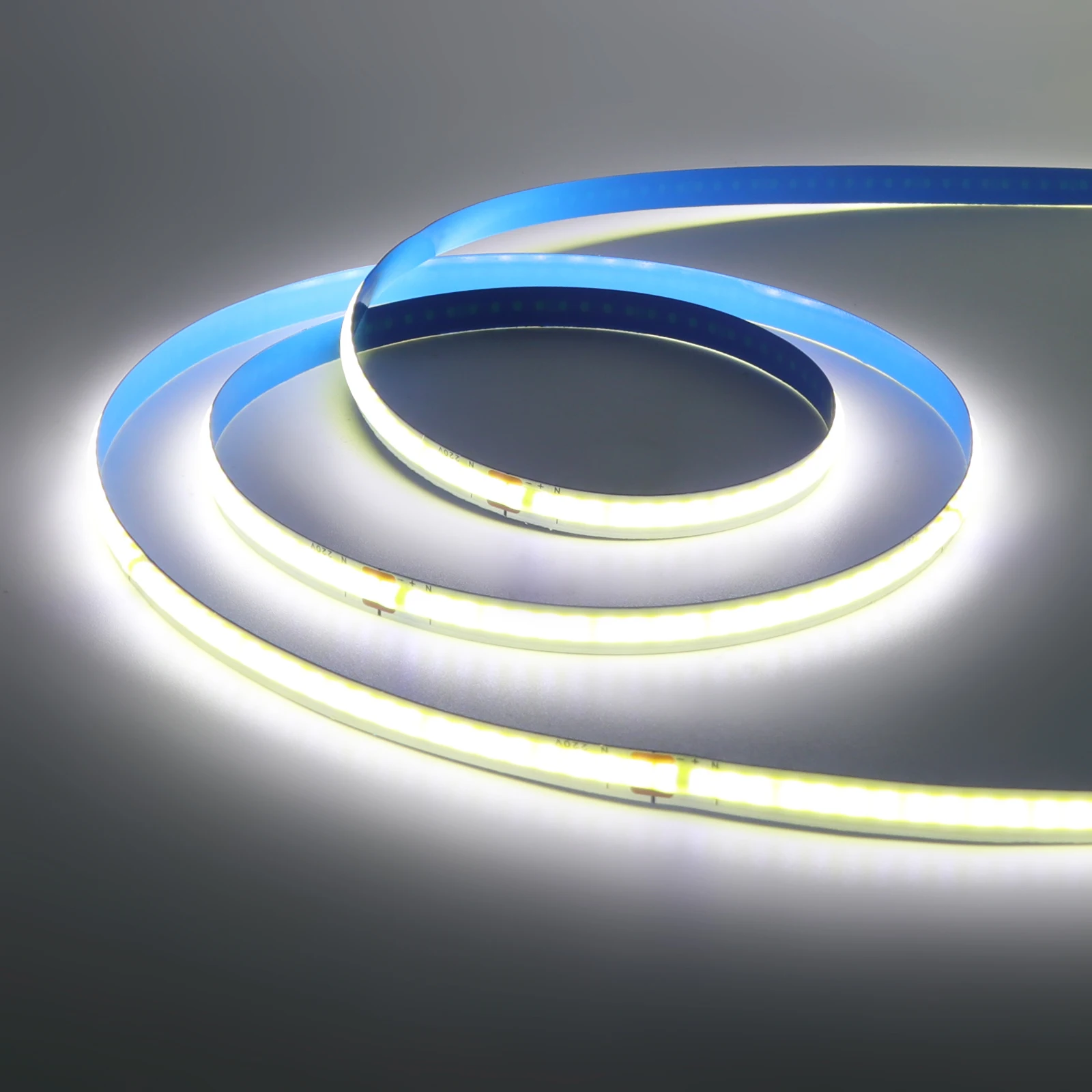 5m 10m 15m 20m COB LED Strip 110V 220V 240LEDs/m No Need Driver Not Waterproof 8mm PCB Width Flexible Tape Warm Natural White