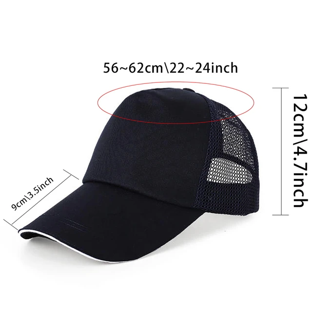 LAN Truck Hat With Letter Print Mesh Cap Breathable Curved Brim