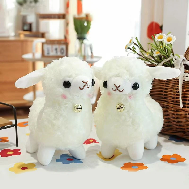 25cm super süße Glocke Schaf Plüsch puppen Kawaii Glocke Lamm Lappen Puppe Alpaka Spielzeug ausgestopft weiches Tier Geburtstag Hochzeits feier Spielzeug Geschenk – Detail 3