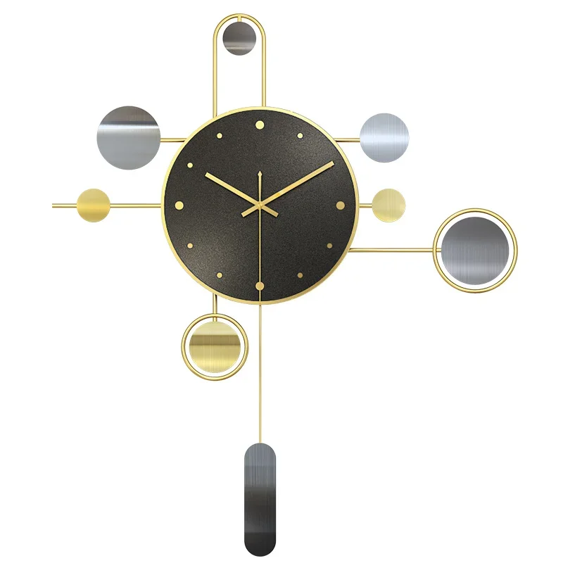 

Modern simple clock and watch wall clock living room household fashion Nordic luxury decoration personalized restaurant art