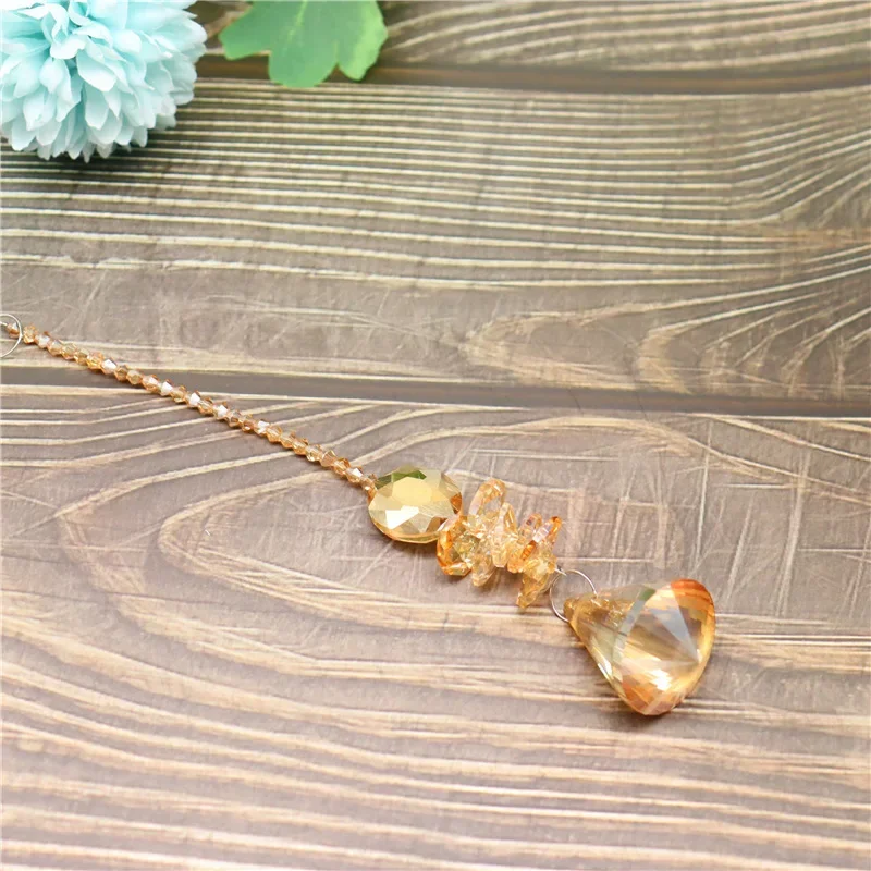 1PC Rainbow Sun Catcher Prism Butterfly Water Droplets Crystal Ball Pendant Aurora Refraction Streamer DIY Wedding Hanging Decor