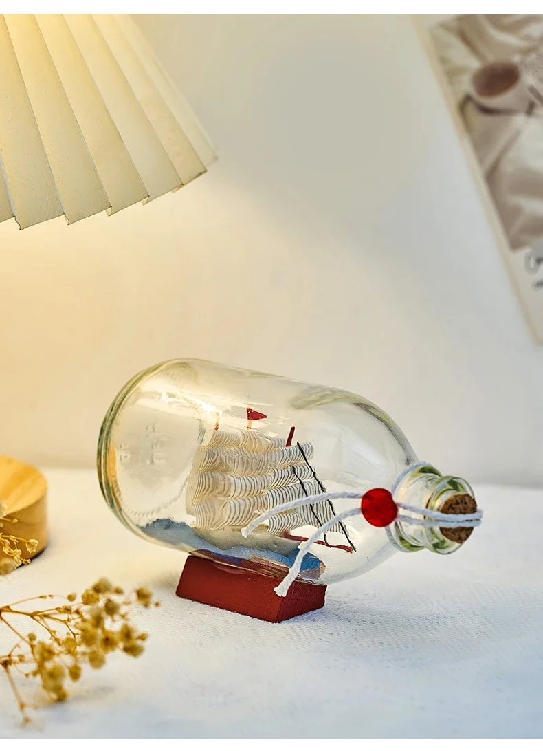 Nautical Drift Bottle Modern Room Decor Glass