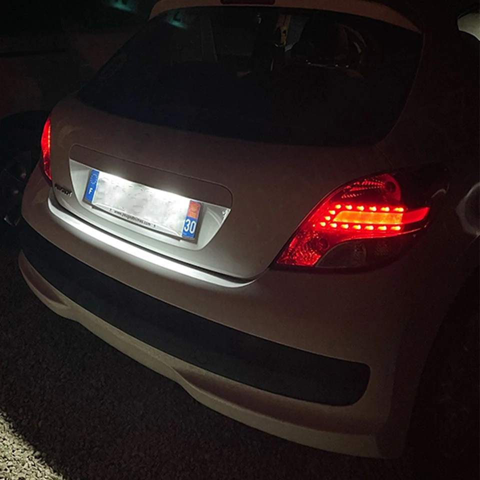 ユーロナンバープジョー207 3008 407 308 RCZ 607 307 1007 PEUG プジョー 0 ナンバープレート 防水ライト ナイトビジョン ショートナンバープレートフレーム リバースカメラ リバースキット 用 プジョー 308 Sw バックビュ