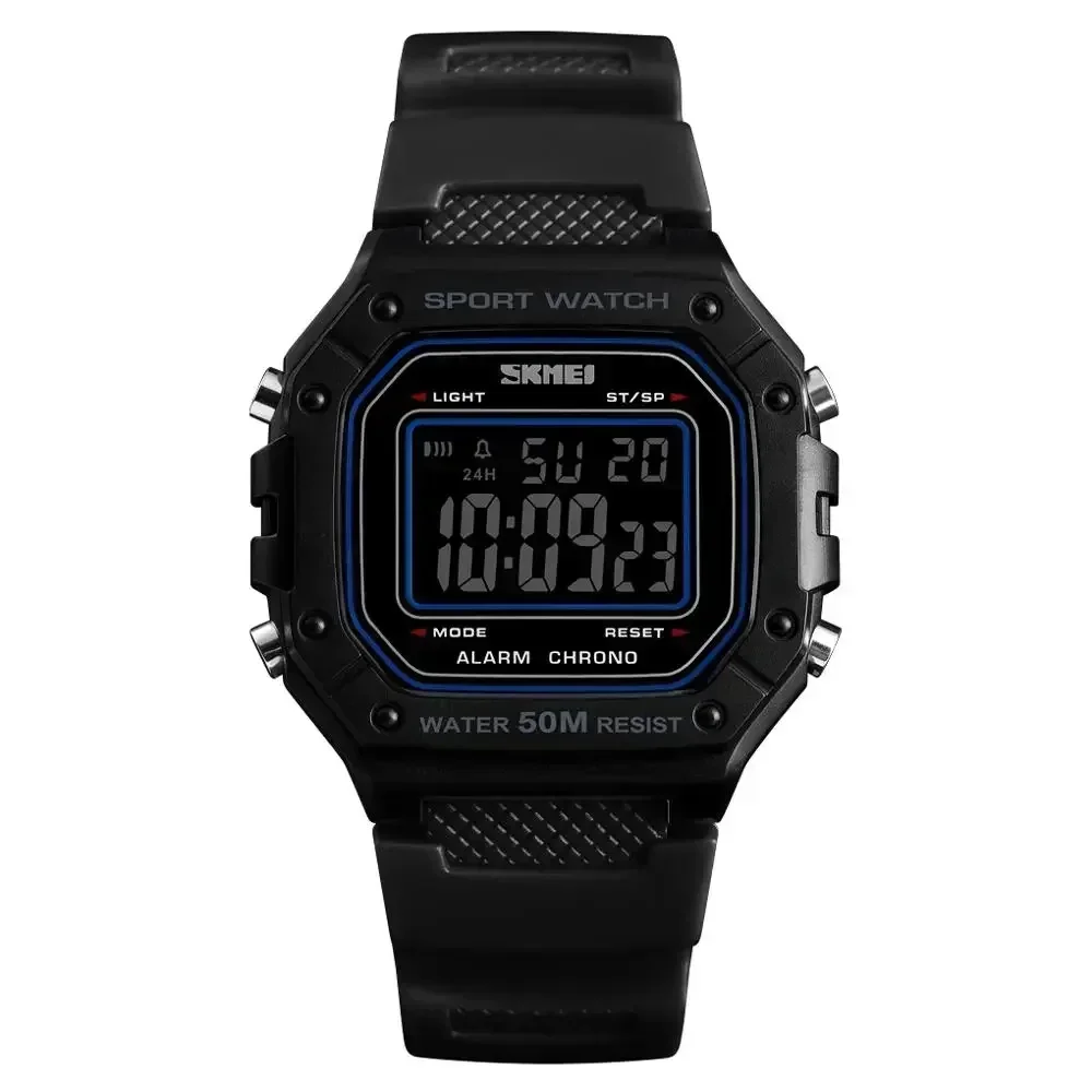 Enhanced Outdoor Sport Digital Watch - 5Bar Waterproof, Alarm, Fashionable Military Style
