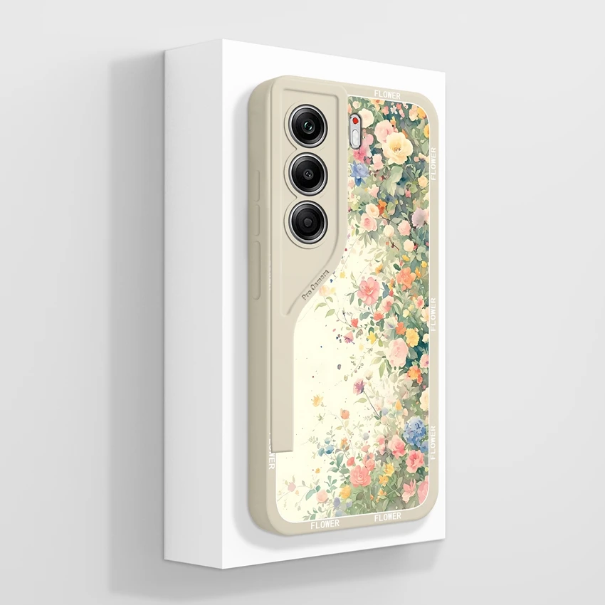 Elegant Floral Silicone Protective Phone Case - Anti-Fall Smooth Cover