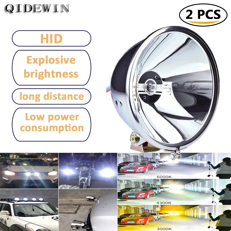 

5 Inch HID Lights Brightness Long Range Spotlights Truck Observation Headlights Off-road Vehicle Roof Lights Marine Searchlights