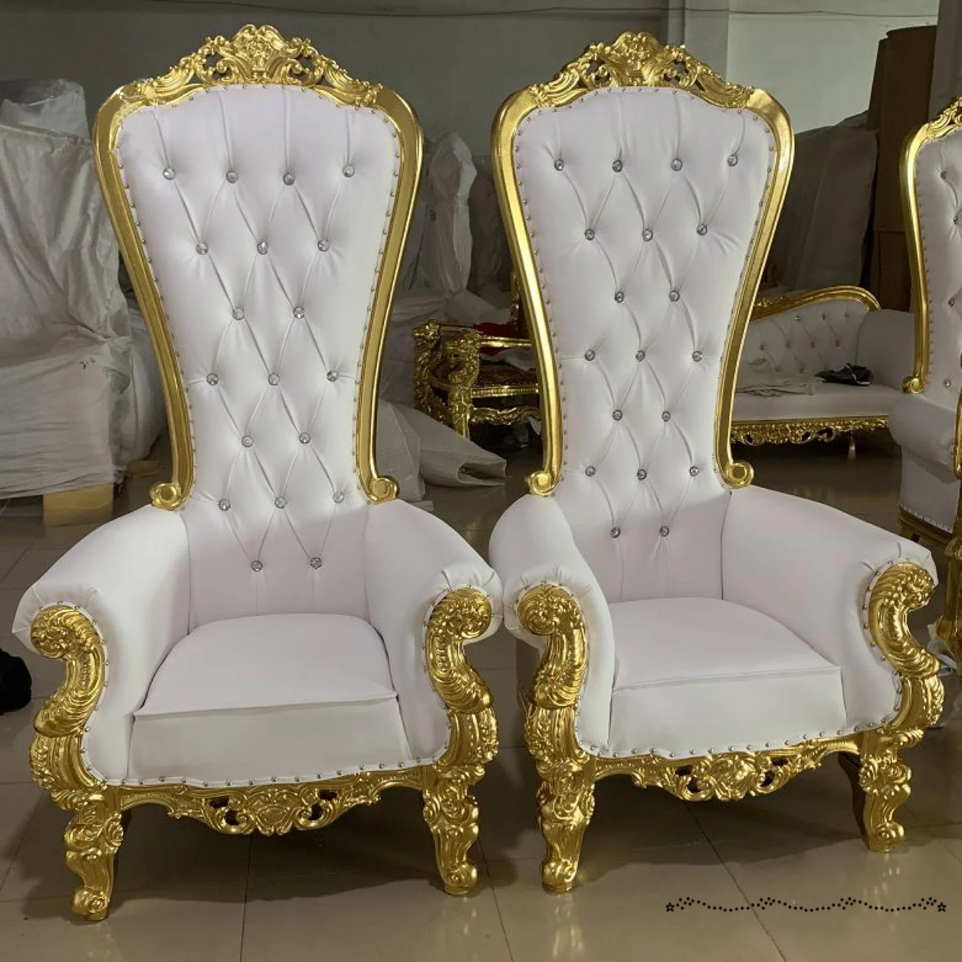 Nordic Modern high back queen king throne wedding event hotel party sofa chair