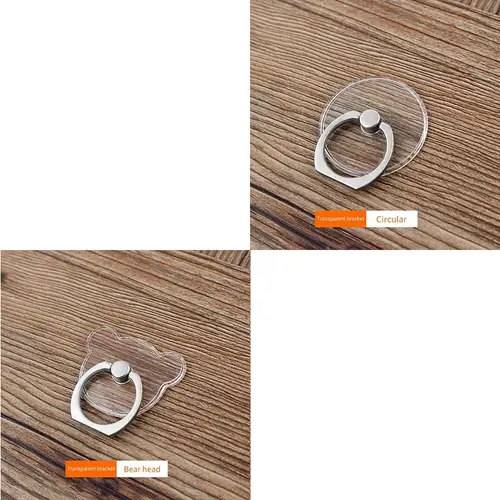 1/2pc. ​ Universal Mobile Phone Holder Stand Finger Ring Magnetic For cute Cell Smart Phone Transparent holder for iphone 12XS M - Image 7