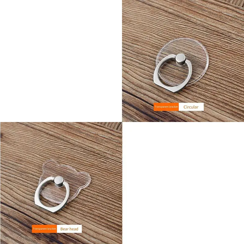 1/2pc. ​ Universal Mobile Phone Holder Stand Finger Ring Magnetic For cute Cell Smart Phone Transparent holder for iphone 12XS M - Image 7
