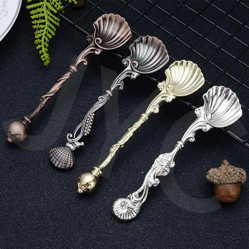 

Coffee Spoon Small Spoon Retro Seasoning Spoon Cute Creative Dessert Cake