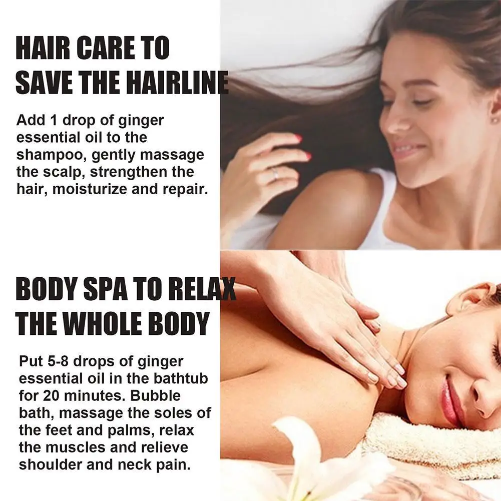 Olio essenziale dimagrante Olio di zenzero naturale Terapia di drenaggio linfatico Oli essenziali vegetali antietà per corpo dimagrante femminile_voghion.com