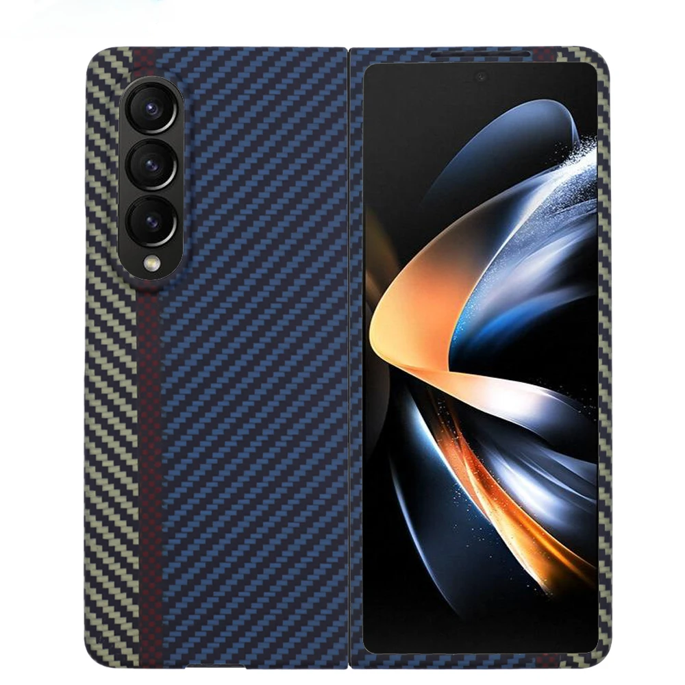 

New Real Aramid Fiber Multicolor Carbon For Samung Galaxy Z Fold 4 Fold4 Ultra Thin Z Fold 3 Fold3 Full CASE Cover