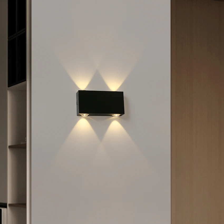 2W 4W 6W Indoor Wall Lamp Modern Minimalist Bedside Living Room Corridor Aisle Hotel Wall Light Square Aluminum Lighting Fixture led light led wall lamp wall light