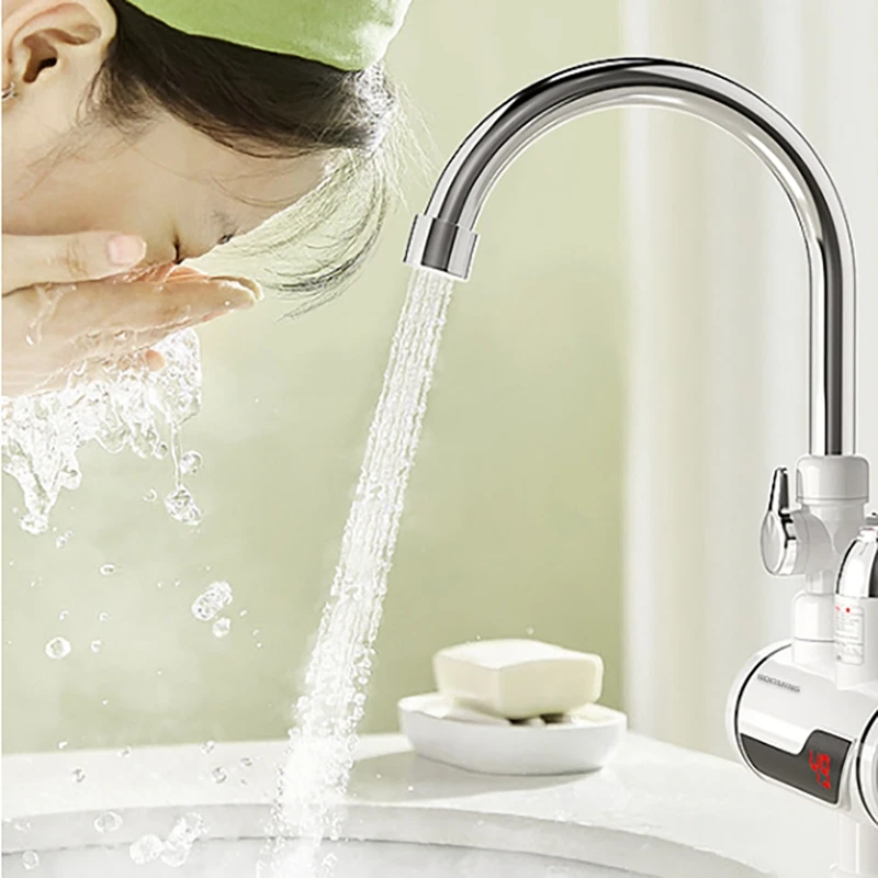 3000W Instant Tankless Electric Hot Water Heater Faucet Kitchen Instant Heating Tap Tankless Cold Water Heater Bathroom