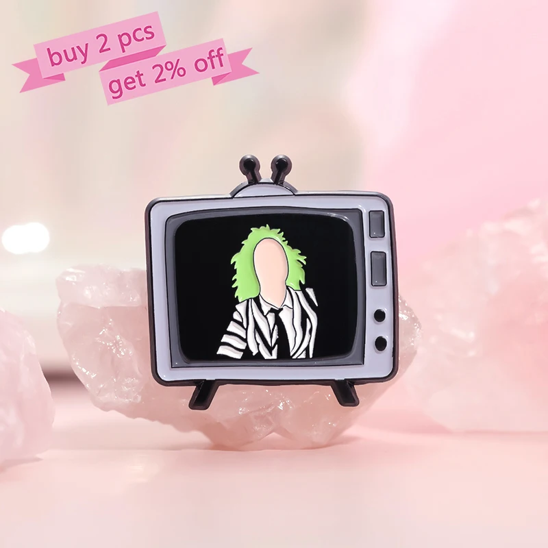 2er Set Geist Mit Schwarzer Katze Broschen - Gothic Emaille Pins Für Kleidung & Accessoires