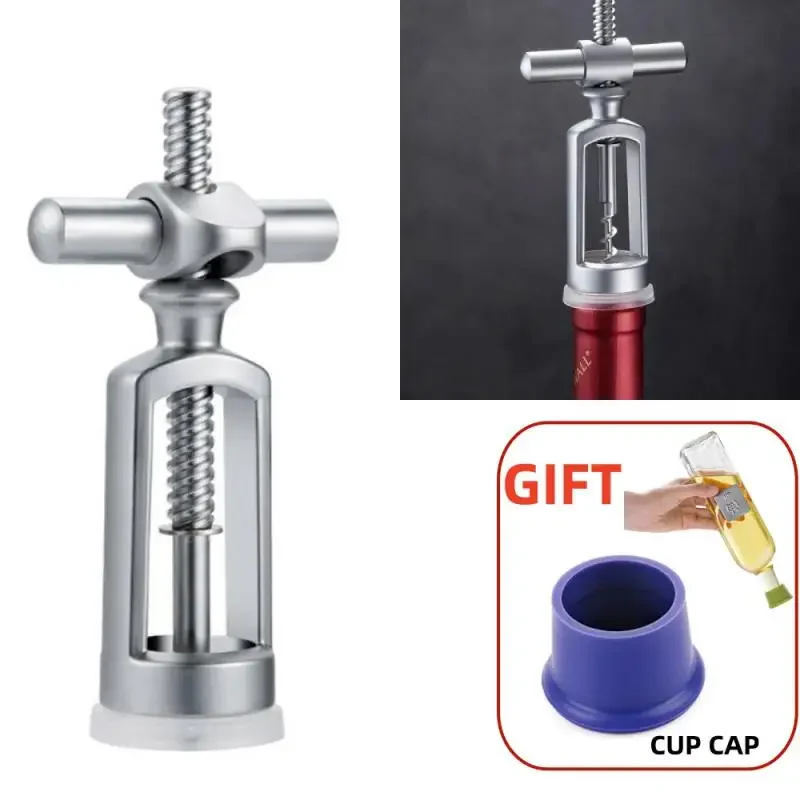 

Винтажный штопор из цинкового сплава, Европа, красный, рычаг, открывающаяся банка, съемник пробки, портативный штопор цвета шампанского, инструменты