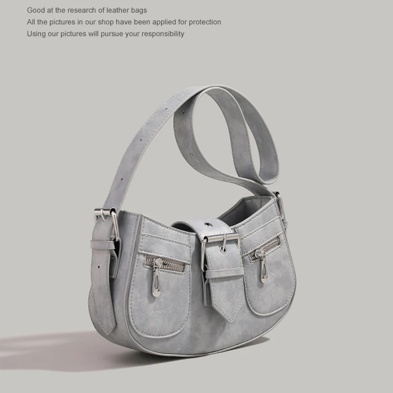 

Advanced Feeling Bag for Women 2023 New Fashion Trend Locomotive Bag Versatile Underarm Bag Single Shoulder Oblique Straddle Bag