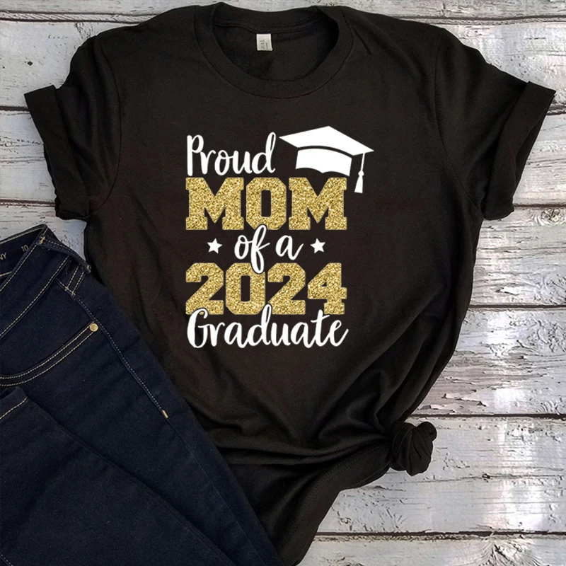 Proud Mom of A 2024 Graduate T Shirts Graduate Mom 2024 Tee Proud Mom Graduate Shirt Graduation 2024 Clothes