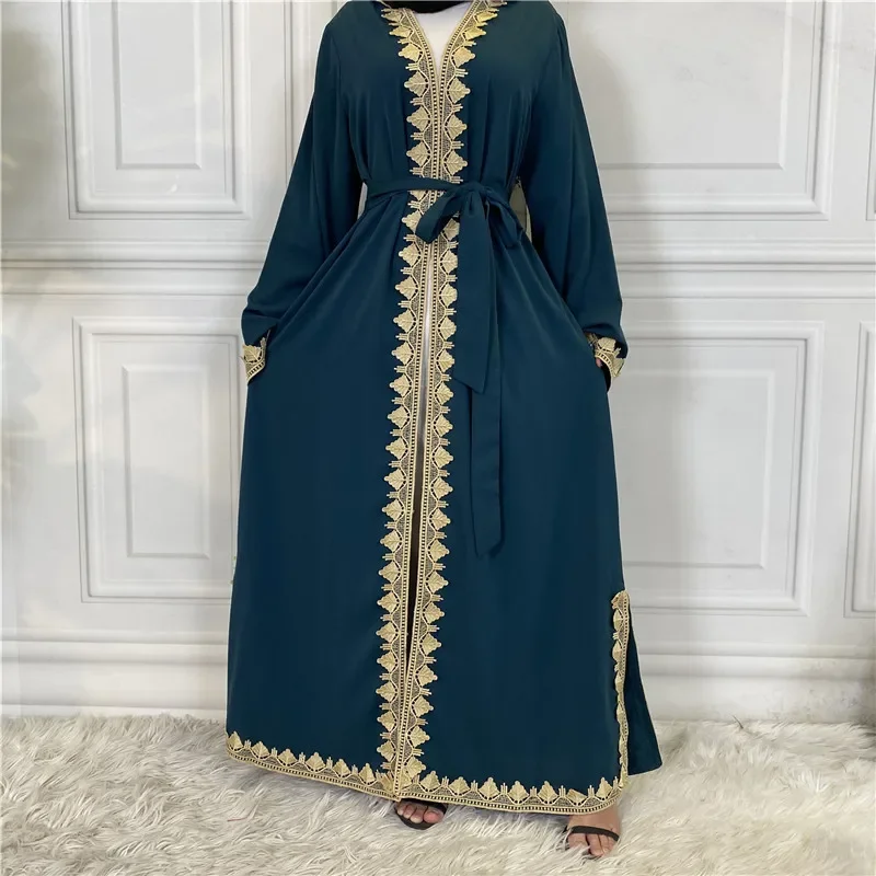Embroidery Abaya Kimono Arabic Casual Abayas for Women Dubai Luxury Muslim Hijab Dress Kaftan Vistidos Musulmana Robe Ramadan