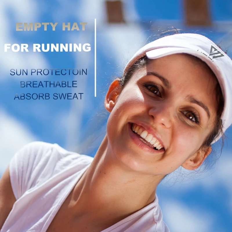 1pc Light and Thin Foldable Sports Empty Top Cap Sweat-absorbing Sunshade Golf Cap Adjustable Breathable Quick-drying Cap