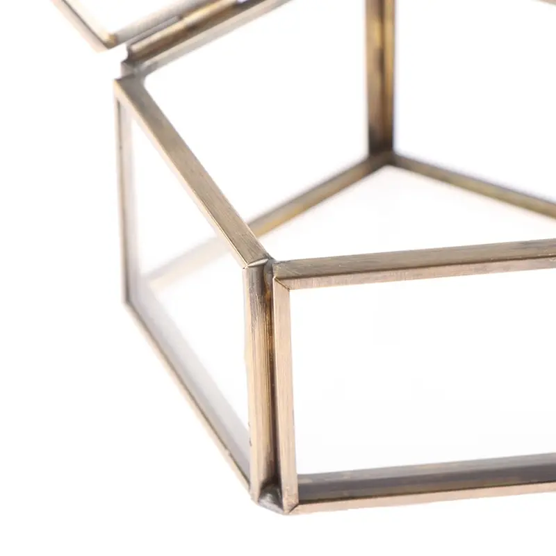 1pc New Geometrical Clear Glass Storage Box Jewelry Box New Fashion Wedding Bridal Ring Box Candy Box Gift Box 6