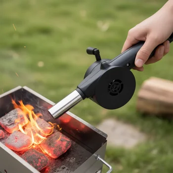 Manual Hand Crank BBQ Air Blower 1
