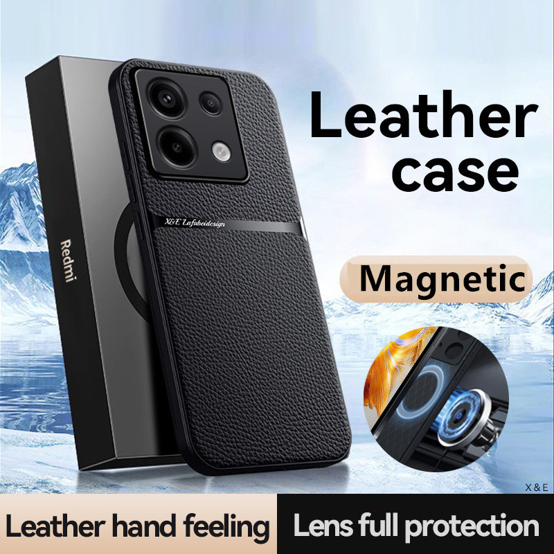 For Xiaomi Poco M6 Pro 4G Case Luxury Magnetic Leather Back Cover for Poko Little M6pro M6 M 6 Pro 4G Full Protect Phone Cases