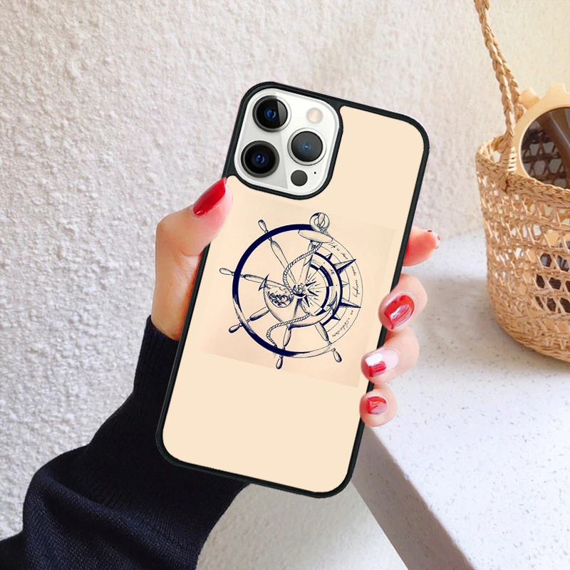 S9Q Anchor Chevron Retro Vintage Tribal Nebula Pattern Hard Case