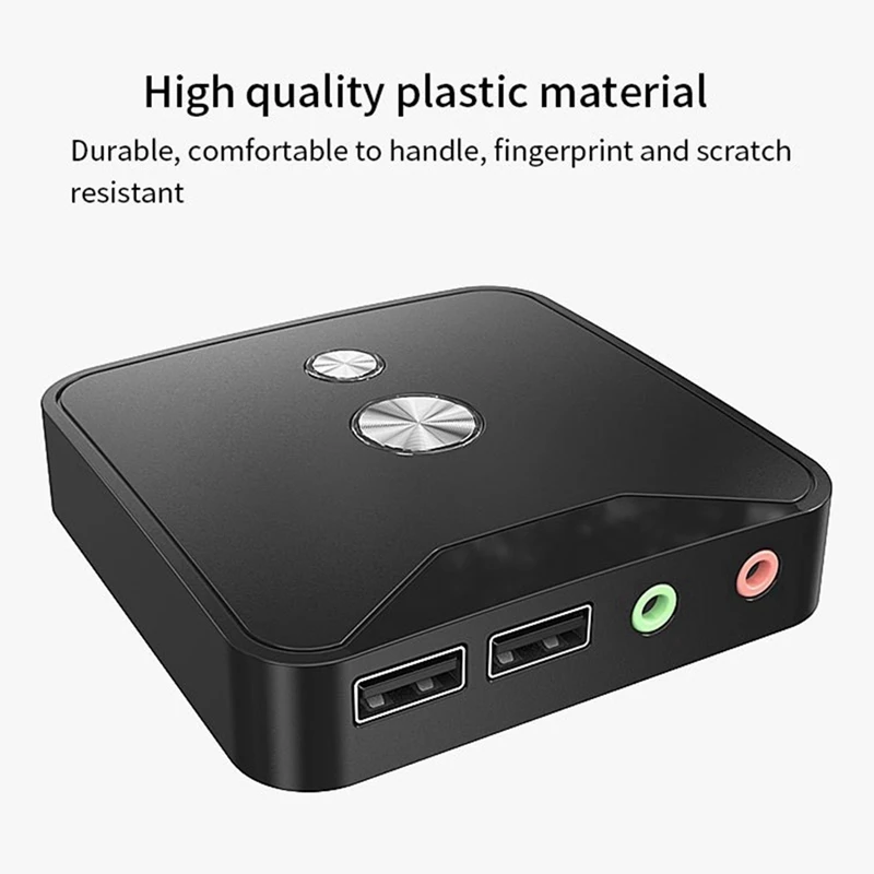 Computer Desktop Power Switch External PC Host Power Supply On/Off Push Button Switch, Dual USB And Audio Ports Durable images - 6