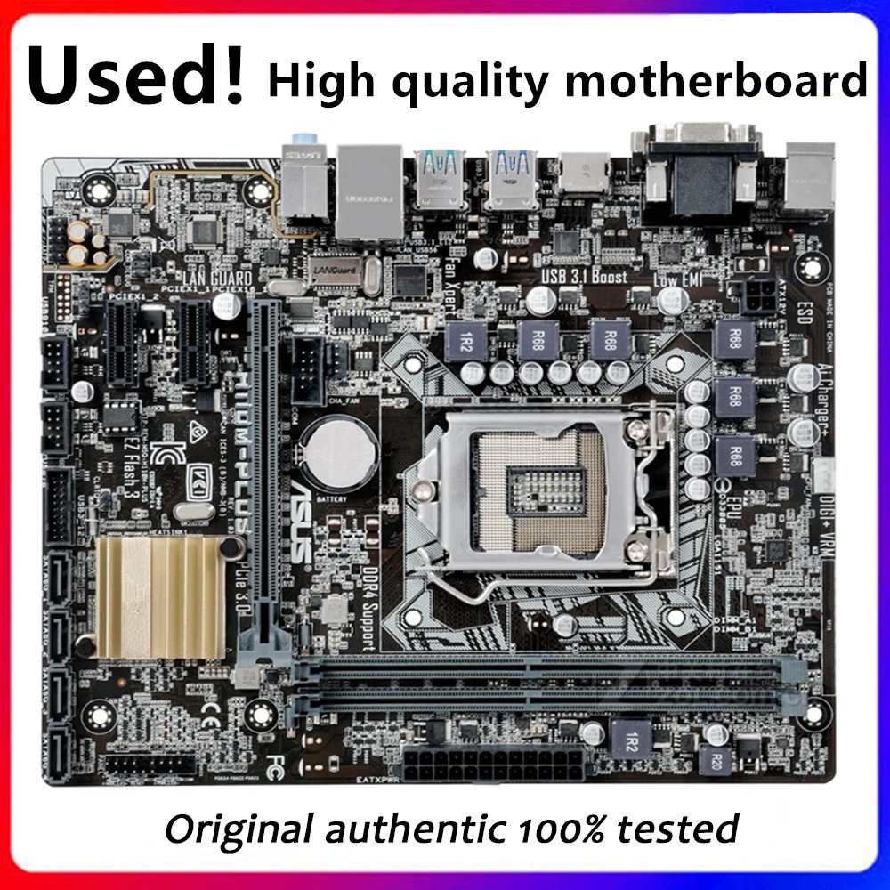 

For Asus H110M-PLUS Original Used Desktop Intel H110 H110M DDR4 Motherboard LGA 1151 i7/i5/i3 USB3.0 SATA3