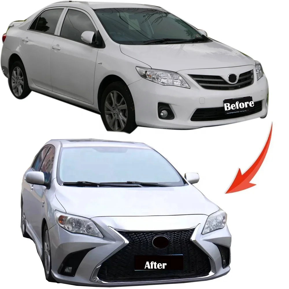 CarBodykit For 2010-2013 Corolla To ES Front Bumper Car Bumper For Corolla PP Plastic Material custom