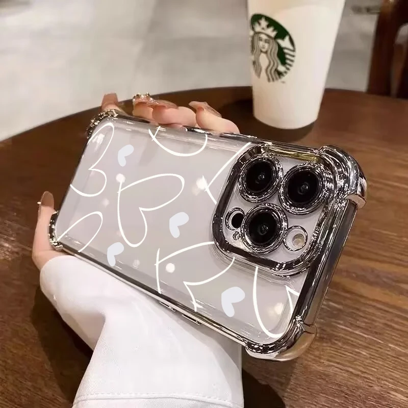 Luxury Love Heart Airbag Phone Case Cover