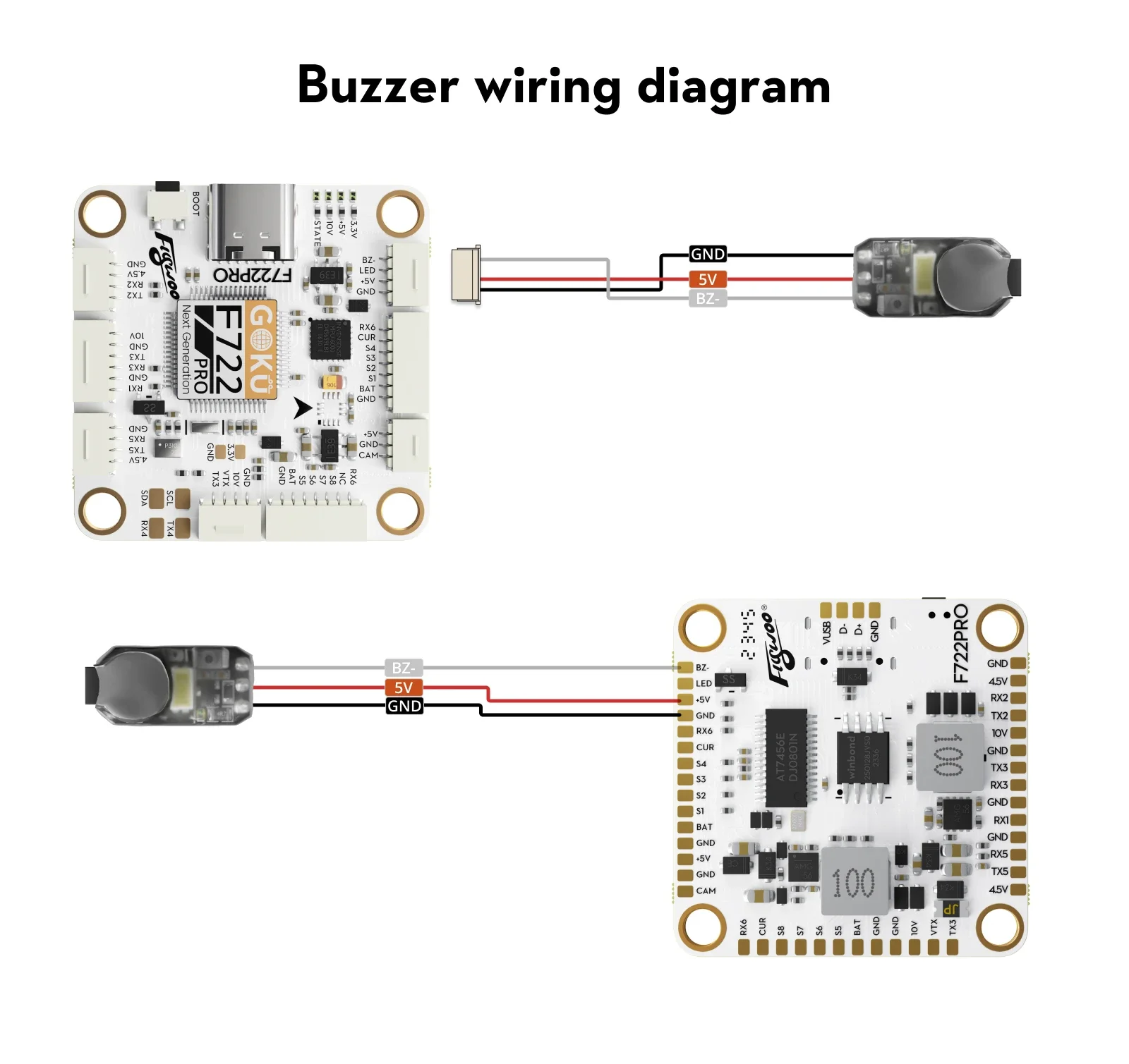 Flywoo Finder V1.0 100dB Buzzer Alarme LED pour Drone FPV