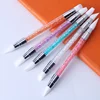 1 Pcs Dual-Ended Silicone Head Carving Dotting Pen Nail Art Brushes Rhinestone Crystal Handle Tool For DIY Gel Manicure Tools 2