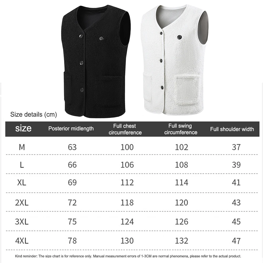 16 Areas Heated Vest Thermal Jacket Rechargable Winter Puffer Jacket 16 Heating Areas 3 Heating Levels for Sports Hunting Hiking
