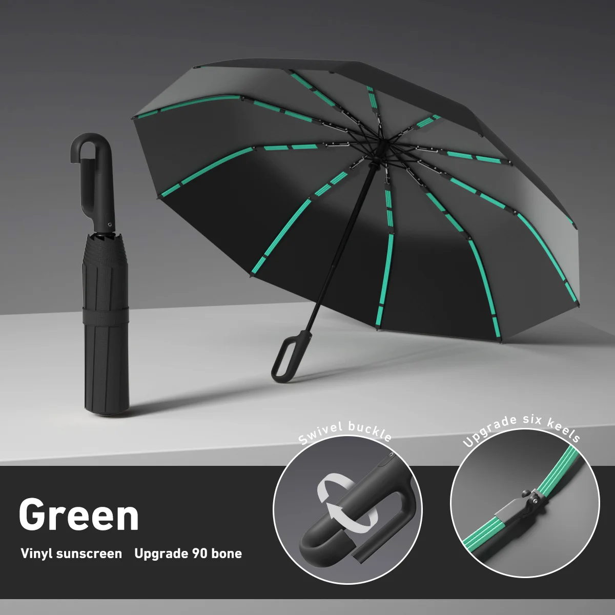Umbrella Strong Windproof Automatic 72 Bones Sunshade Uv Protection Folding for Men Women