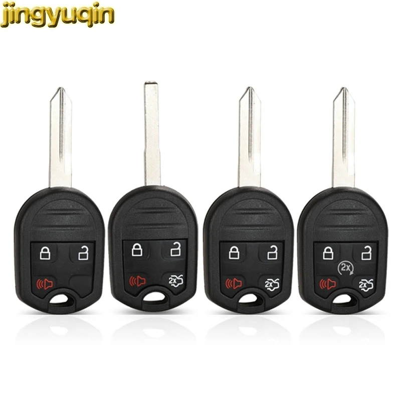 Jingyuqin Remote Car Key Shell 3/4/5 BTN Fob สำหรับ Ford Edge Explorer Ranger Expedition Mustang Escape Taurus Mazda tribute