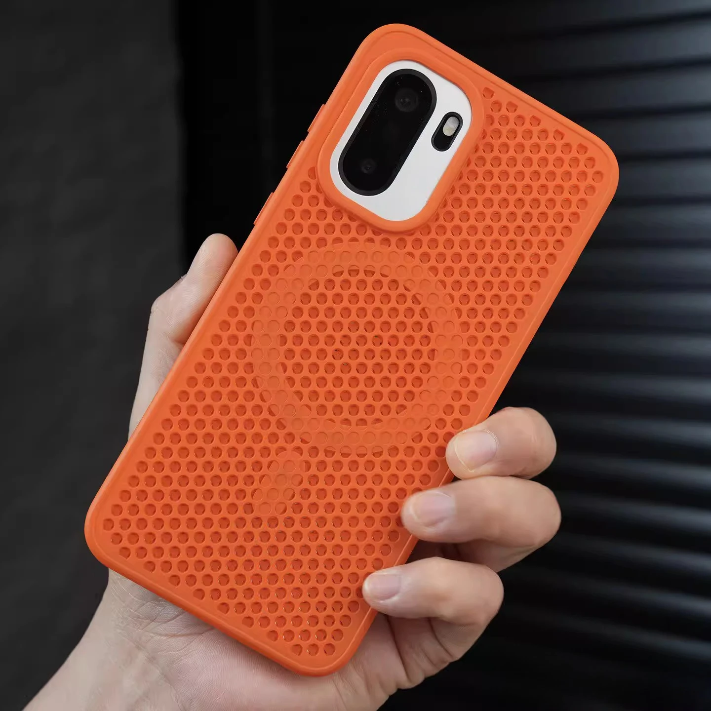Enhanced Cooling Honeycomb Mesh Magnetic Shockproof Protective Cover Case in Hard PC+TPU