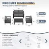 5 Pcs Metal Modern Patio Furniture Set, Outdoor Sectional Sofa for Balcony, Aluminum Patio Furniture, Garden, Dark Grey 3