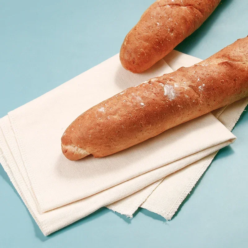 Fermented Cloth Dough Bakers Pans Bakers Dough Couche Pure Cotton Pastry Proofing Cloth for Baking French Bread Baguettes Loafs