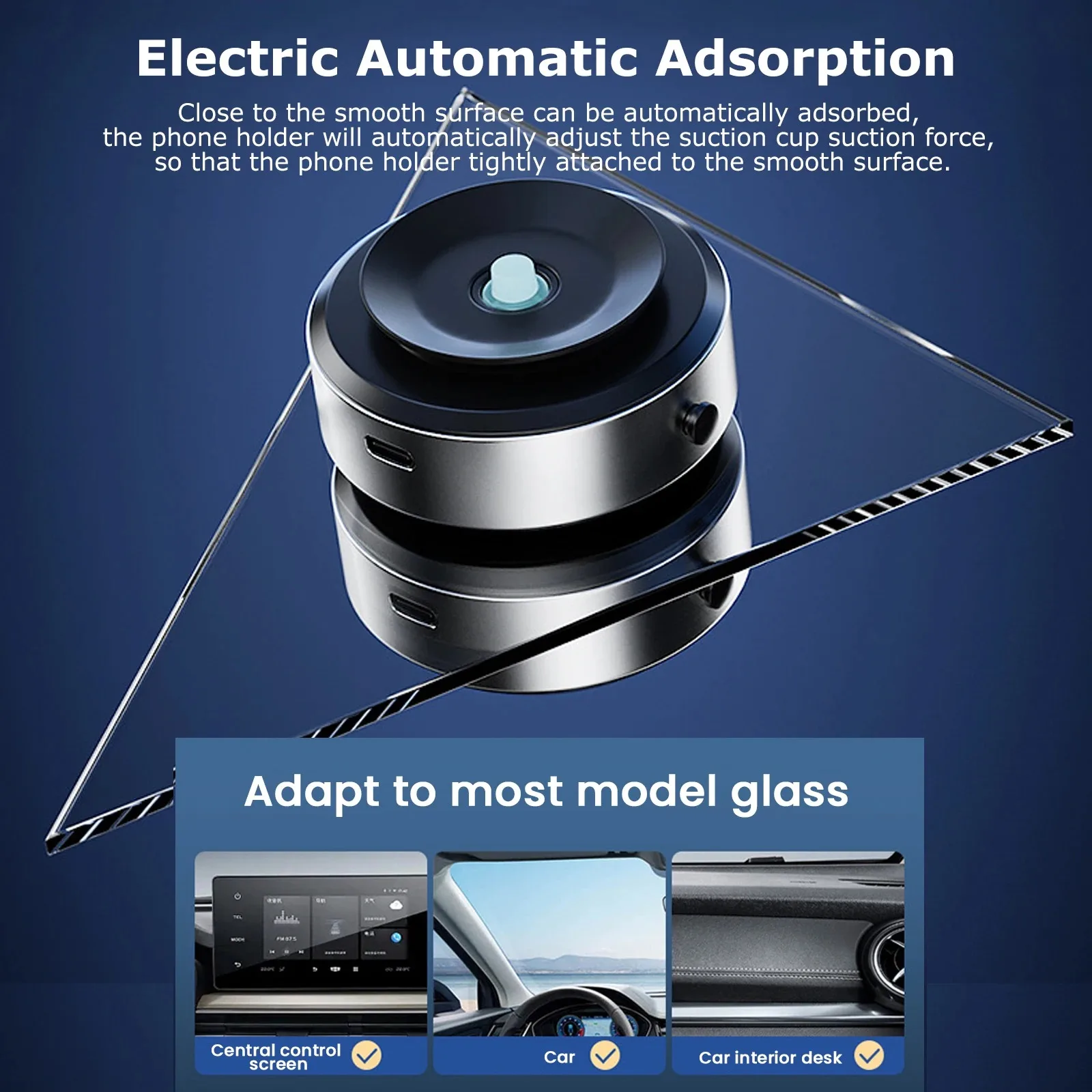 360 ° Drehung intelligenter Handy halter magnetische Vakuum adsorption Auto halterung universelle doppelseitige Adsorption halterung