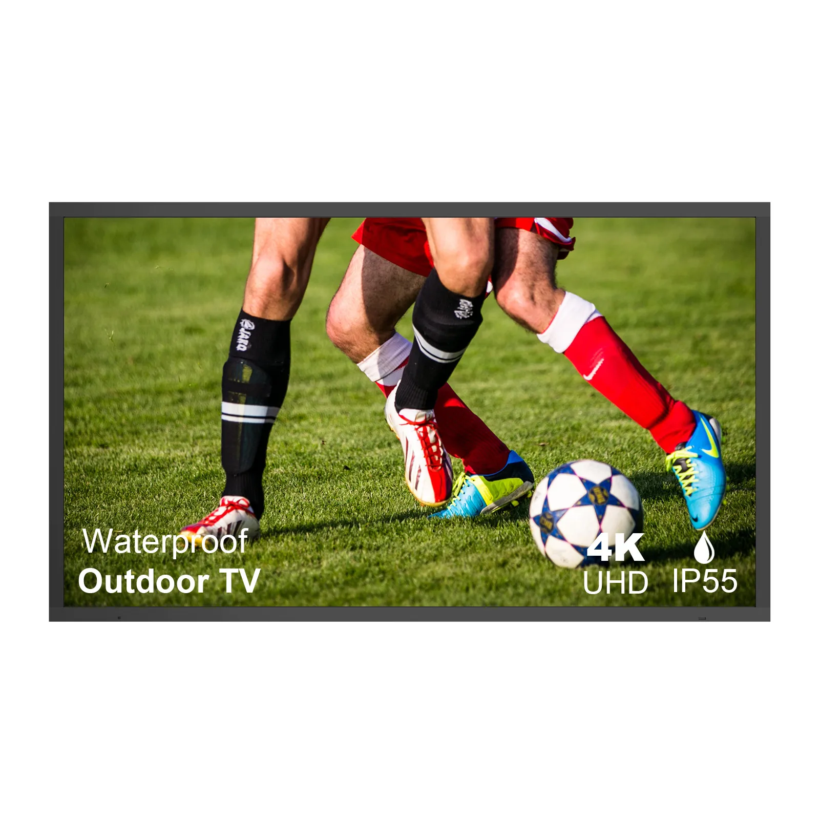 55 Inch Weatherproof Outdoor Television 4K Outdoor TV with 700 Nits Brightness Smart TV Wireless IP55